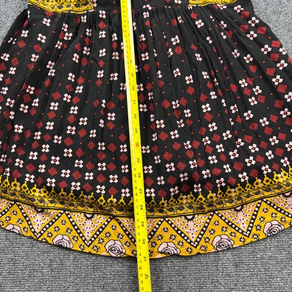 Free People Charlotte Sleeveless Printed Long Top Fall Colors Women's Large Boho - Picture 11 of 11